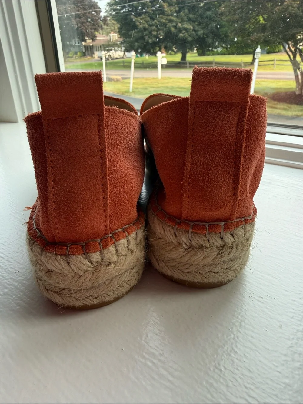 Light Red Floral Embroidered Slip-On Espadrilles